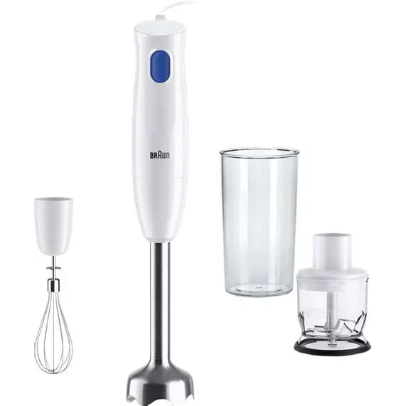 Mixeur Plongeant 3 en 1 Blanc BRAUN (MQ10.202M) Mixeur Plongeant 3 en 1 Blanc BRAUN (MQ10.202M)
